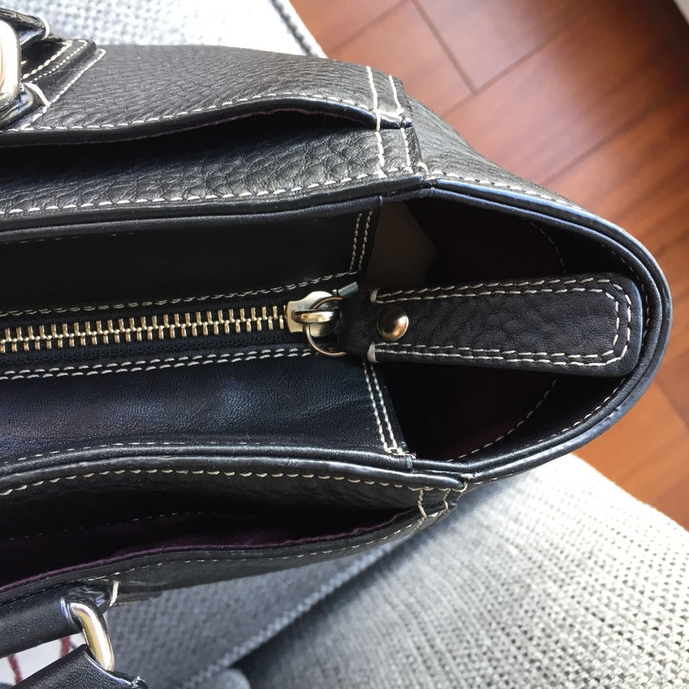 🖤Coach F13960 Black Hampton Pebble Leather Tote - Picture 8 of 11